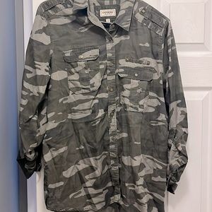 Express Camo oversized button up